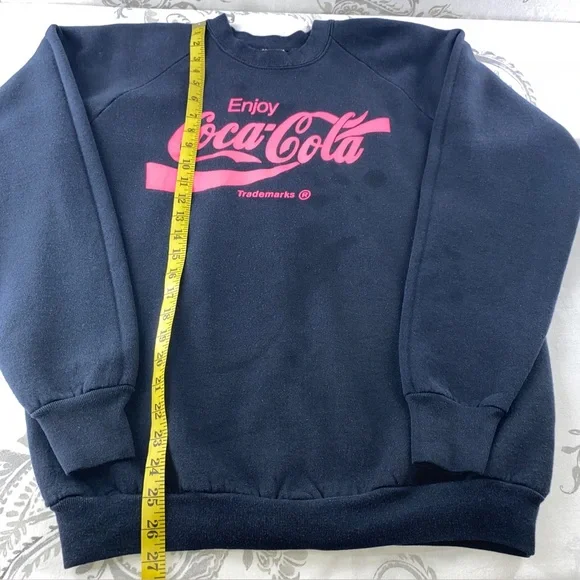 Vintage 90s Sweat Shirt Enjoy Coca-Cola Neon Logo Crewneck Pullover‎ - Picture 4 of 9